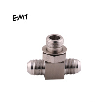 EMT male thread 304 / 316 ss o-ring tee fittings hydraulic transition joint
